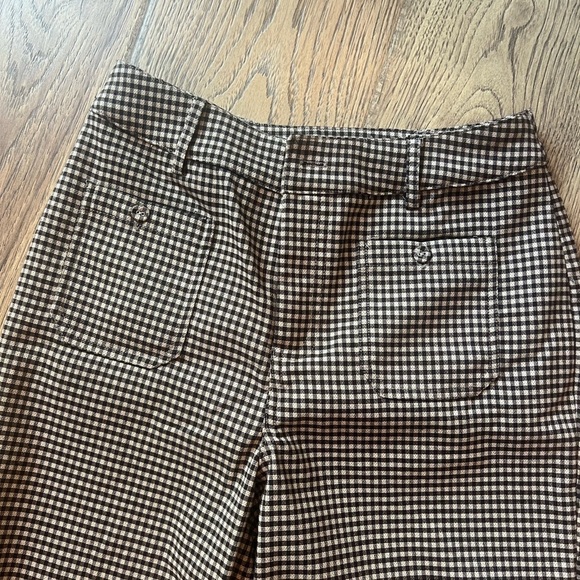 ALTAR’D STATE Brown Checked Pants Small NWOT - Picture 2 of 6